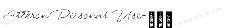 Atteron Personal Use字体转换